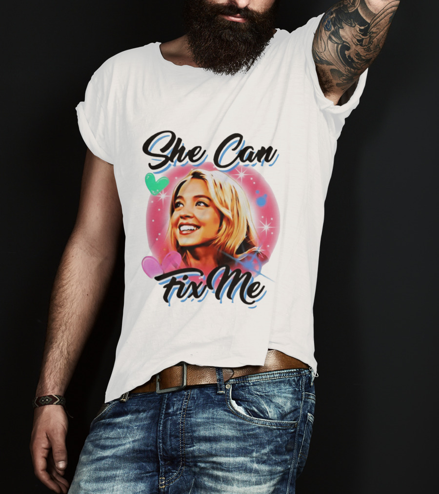 Sydney Sweeney Euphoria She Can Fix Me Hearts Stars T-Shirt