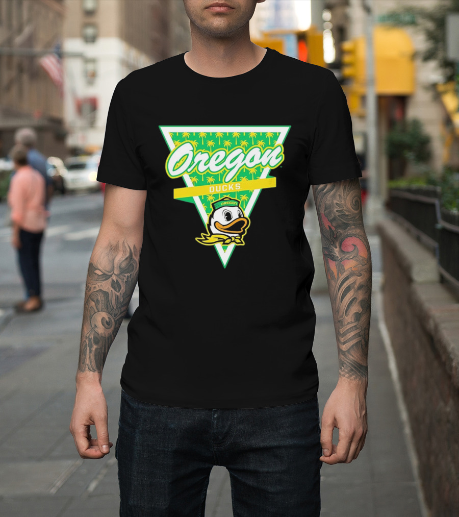 Oregon Ducks Palm Tree Triangle T-Shirt