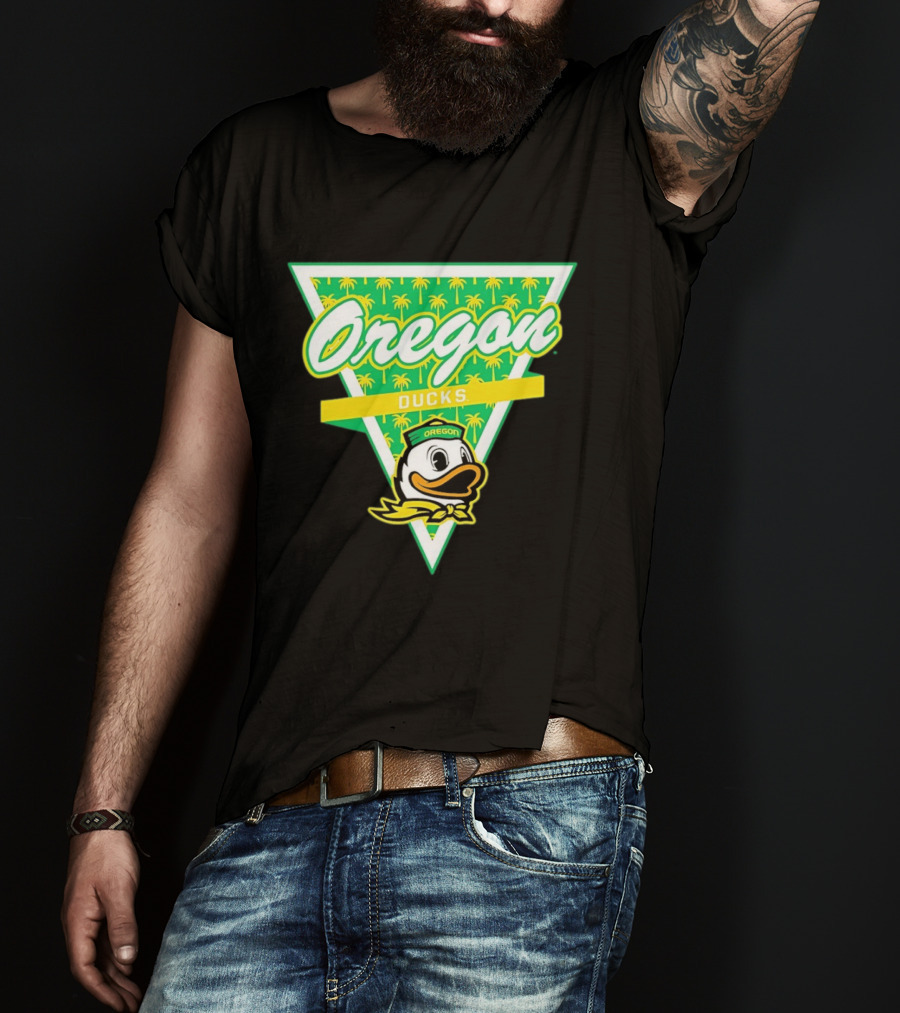 Oregon Ducks Palm Tree Triangle T-Shirt