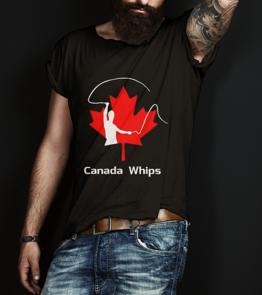Canada Whips Maple Leaf Whip Cracking T-Shirt