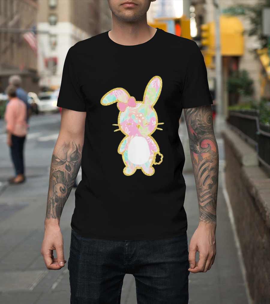 Palm Beach Pastel Preppy Bunny Easter Aesthetic T-Shirt