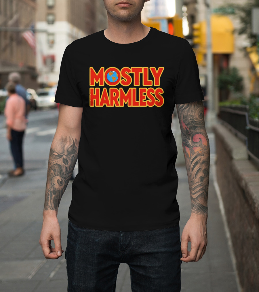 Mostly Harmless Douglas Adams Hitchhiker's Guide To The Galaxy Series 1992 Earth T-Shirt
