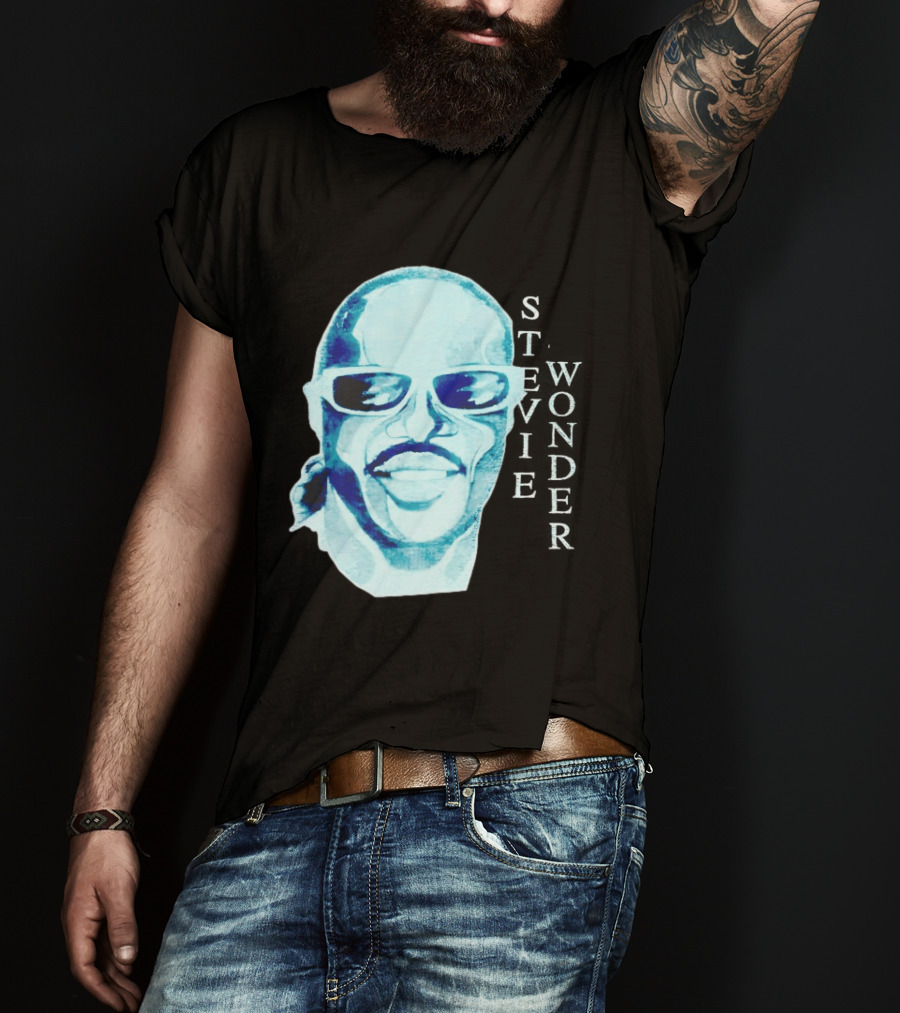 Stevie Wonder Signed Sealed Delivered Blue T-Shirt