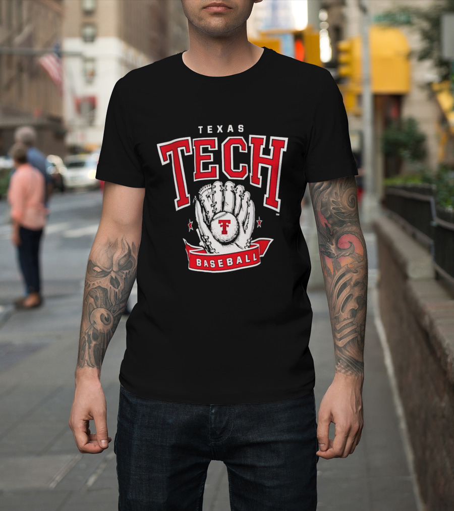 Texas Tech Baseball Glove Red Raiders T-Shirt