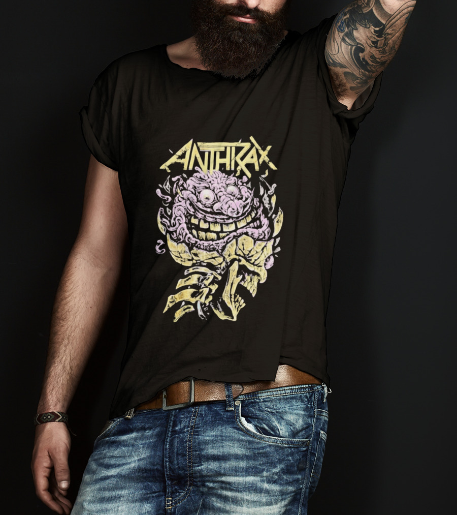 Anthrax Australia Tour 2026 Skull Brain T-Shirt