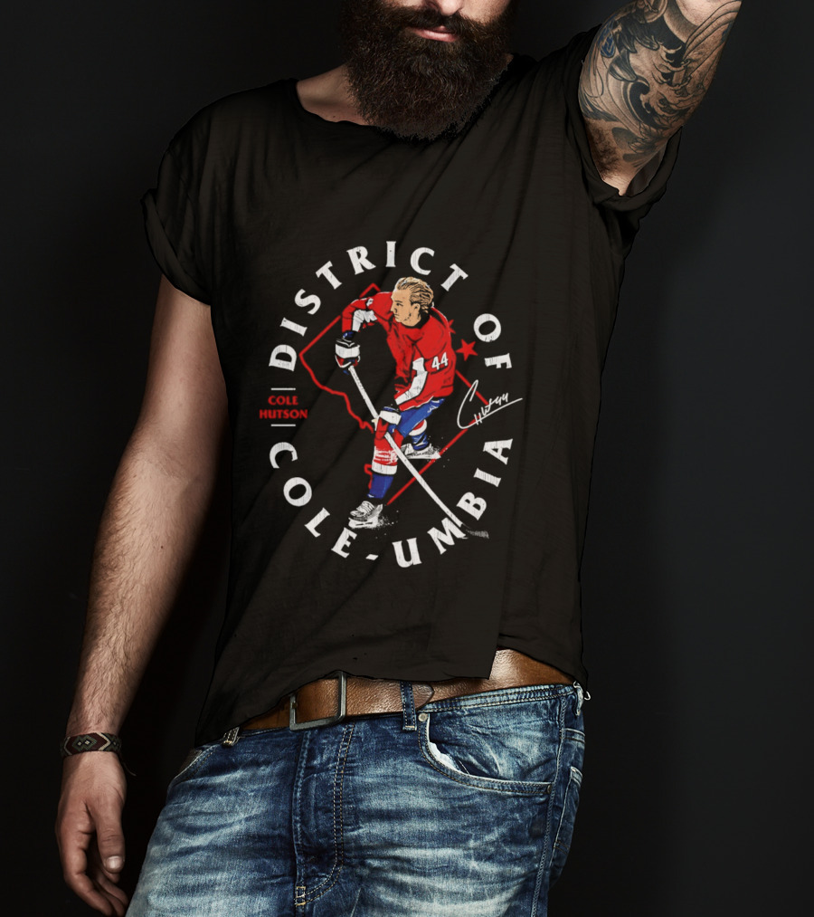 District Of Cole Umbia Cole Hutson Washington Capitals T-Shirt