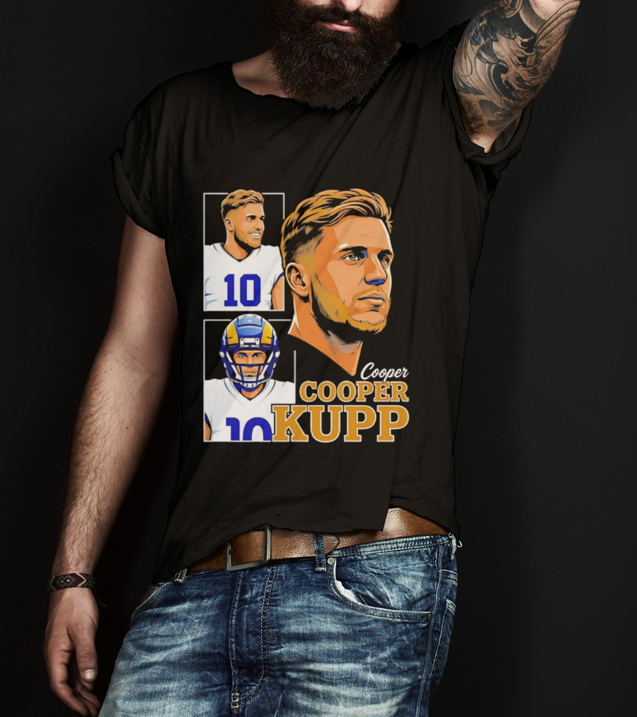 Cooper Kupp Number 10 Los Angeles Rams Football Player Collage 2026 T-Shirt