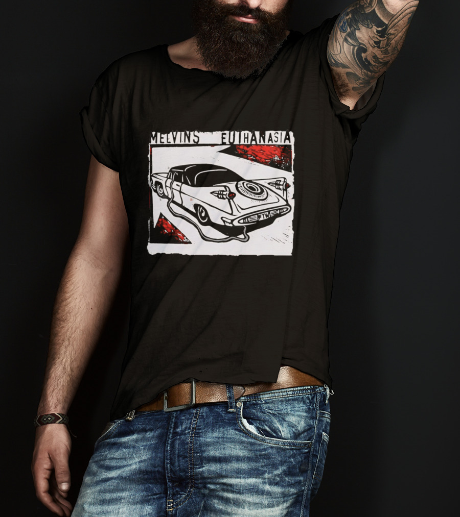Melvins Euthanasia Rock Band Vintage Car T-Shirt