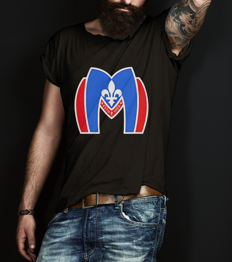 Montreal Metros Shane Hollander ESTD 1909 Fleur De Lis T-Shirt