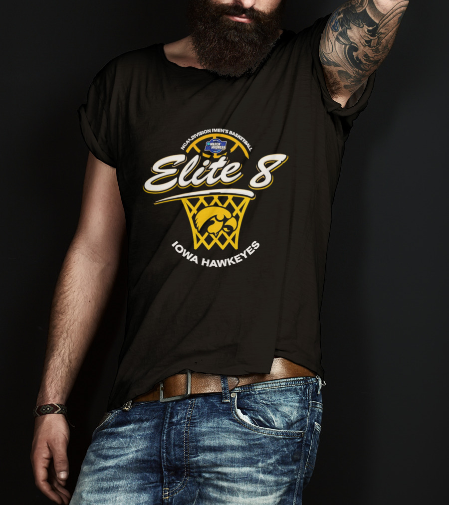 Iowa Hawkeyes NCAA Division Men's Basketball Elite Eight T-Shirt