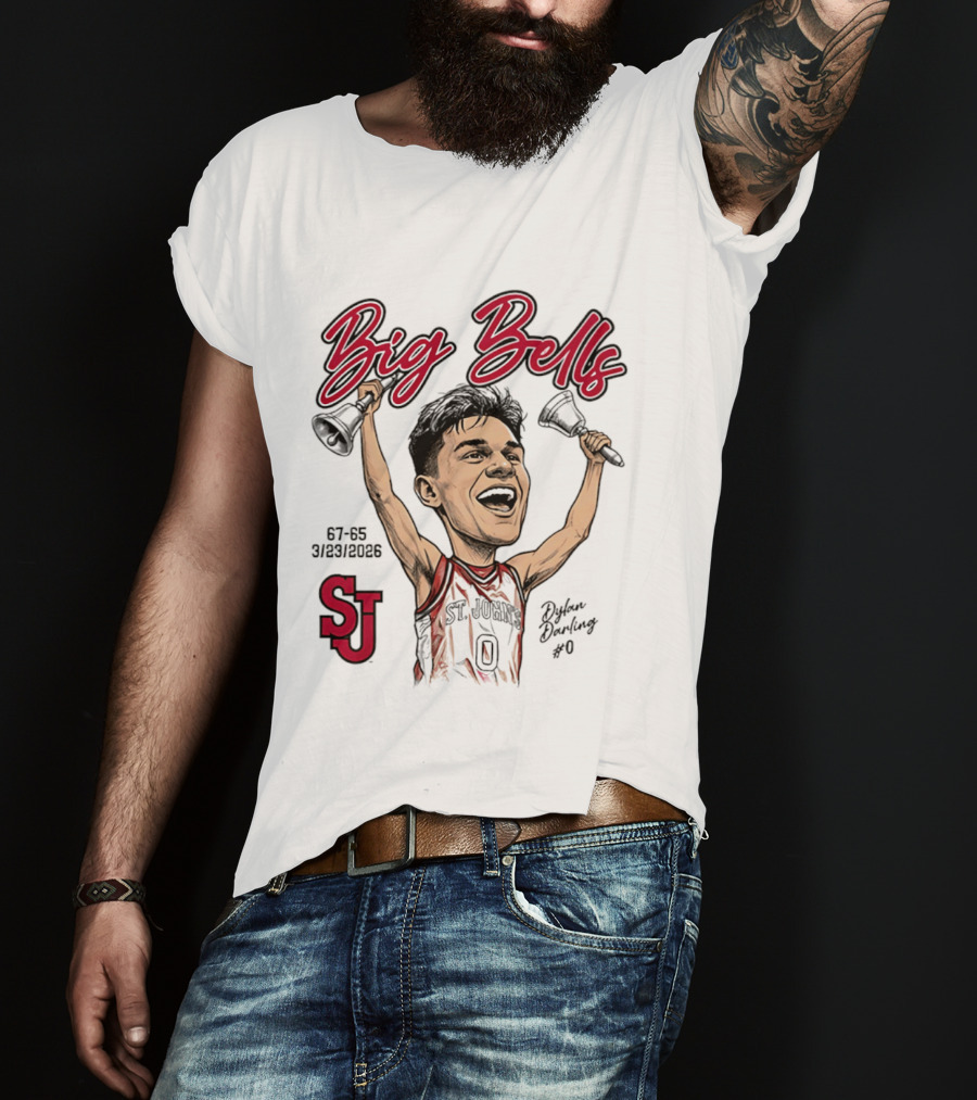 St. John's Red Storm Dylan Darling Big Bells Caricature 67 65 3/23/2006 T-Shirt