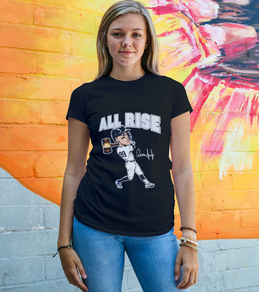 All Rise Aaron Judge New York Yankees Caricature 99 The Judge T-Shirt