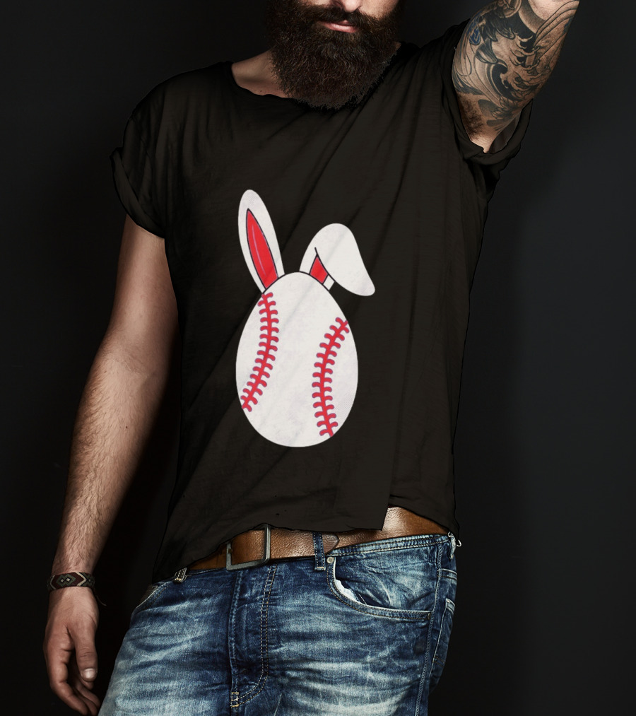 Happy Easter Bunny Ears Baseball Egg T-Shirt