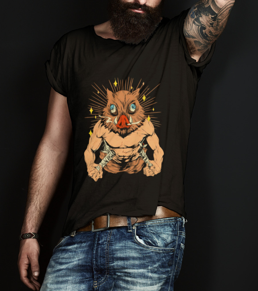 Inosuke Hashibira Beast Mode Demon Slayer Anime T-Shirt