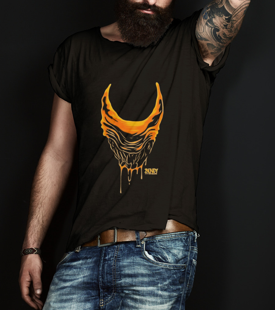 Bendy The Ink Demon Face Melting Dripping T-Shirt