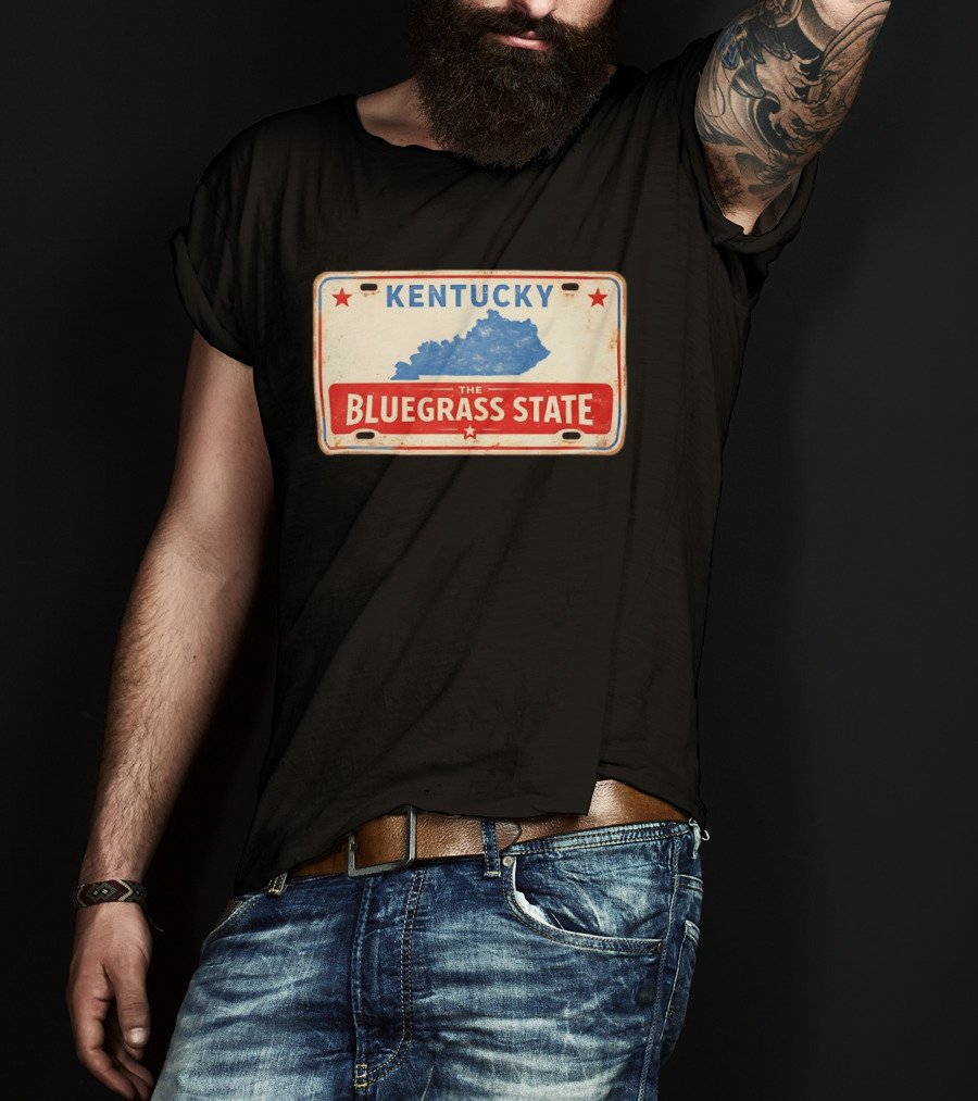 Kentucky License Plate The Bluegrass State T-Shirt