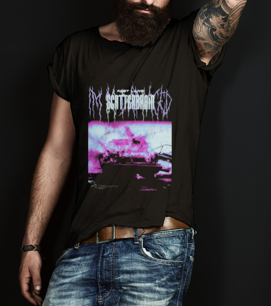 Scatterbrain 2026 Fast Lane Burning Car T-Shirt