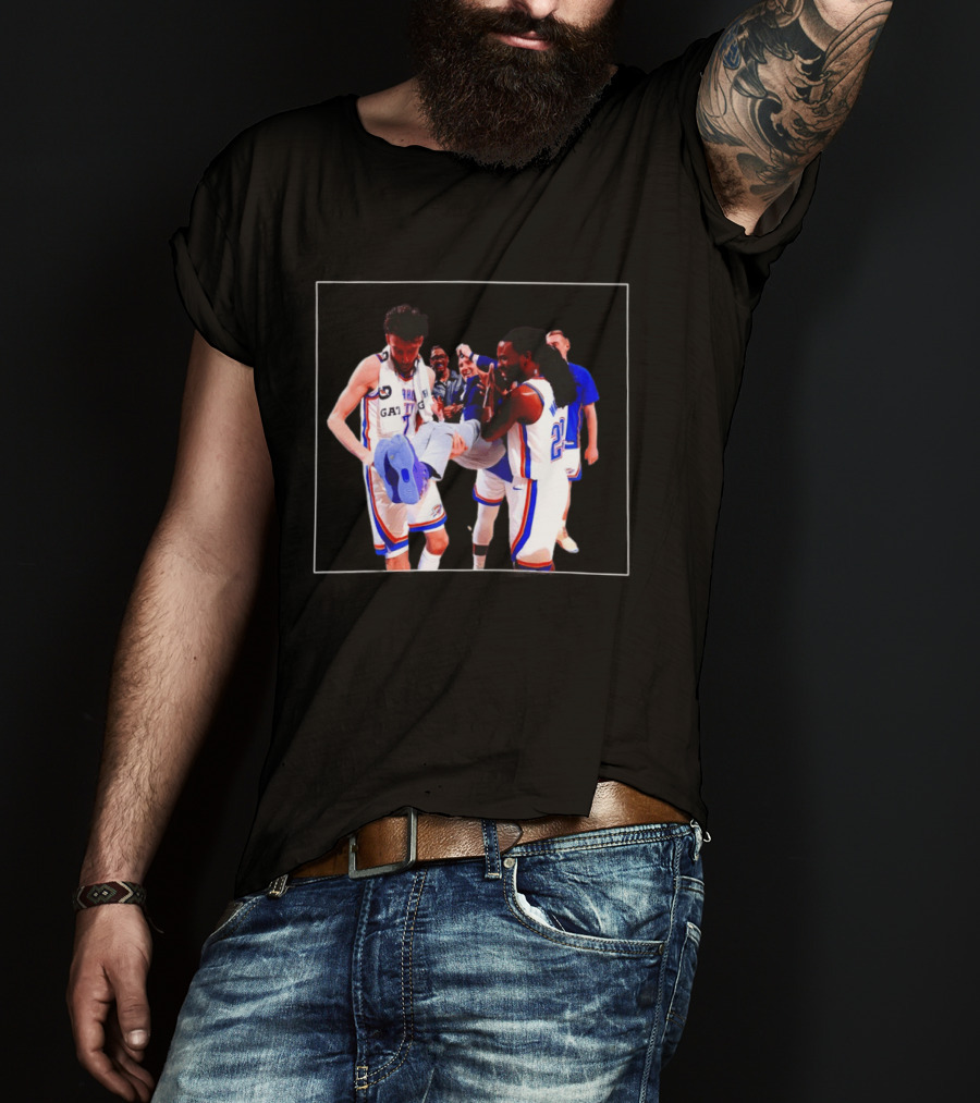 Oklahoma City Thunder Gallo Chet Holmgren Team Celebration T-Shirt