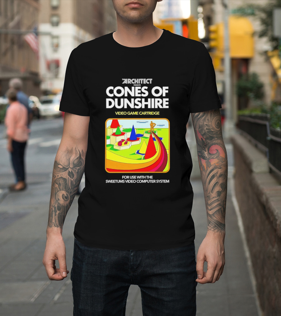 Architect Cones Of Dunshire Video Game Cartridge For Use With The Sweetums Video Computer System T-Shirt