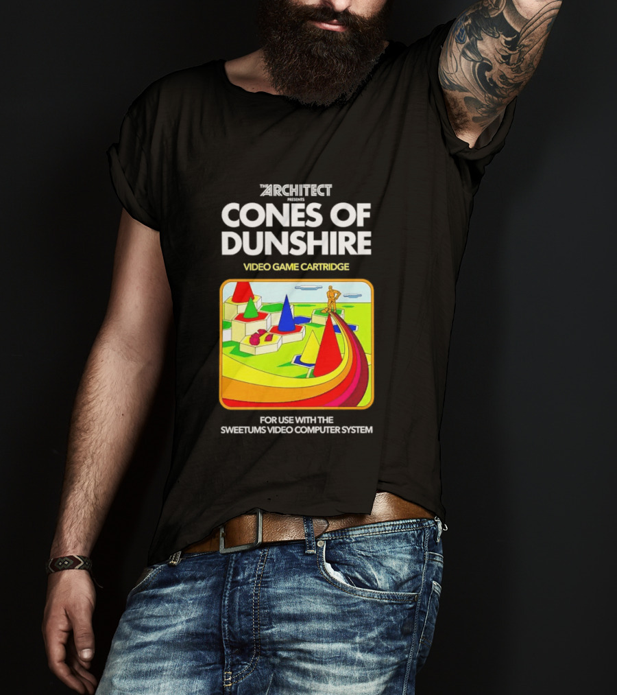Architect Cones Of Dunshire Video Game Cartridge For Use With The Sweetums Video Computer System T-Shirt