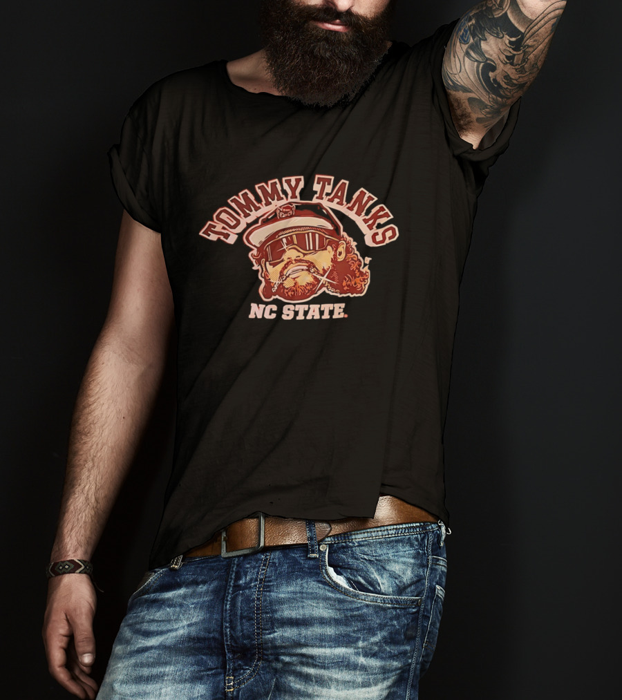 Tommy Tanks NC State Tommy White T-Shirt