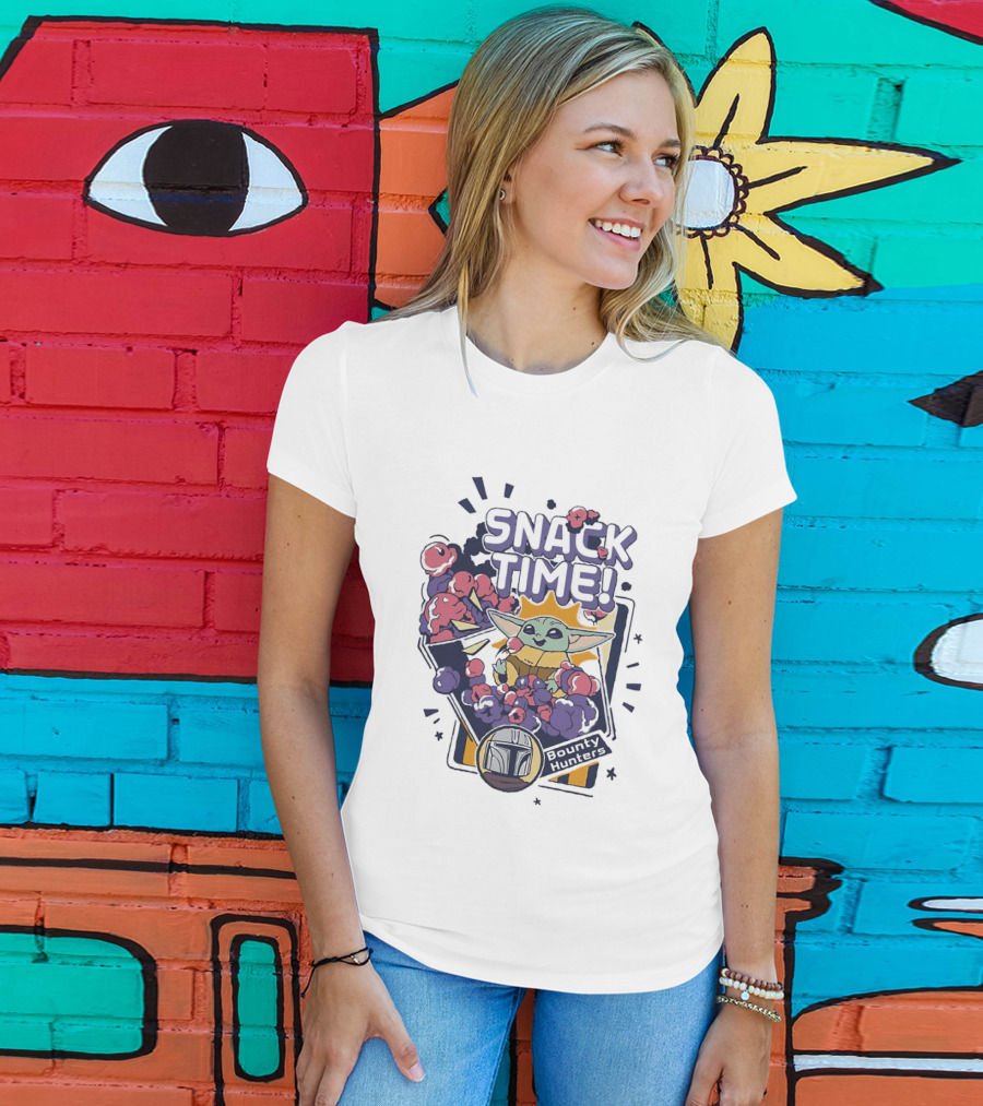 Snack Time Baby Yoda Star Wars Bounty Hunters T-Shirt