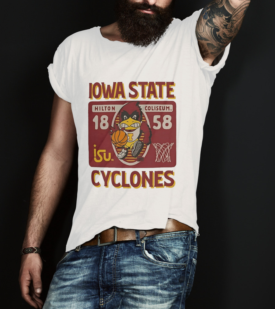 Iowa State Cyclones Hilton Coliseum 1858 Basketball T-Shirt