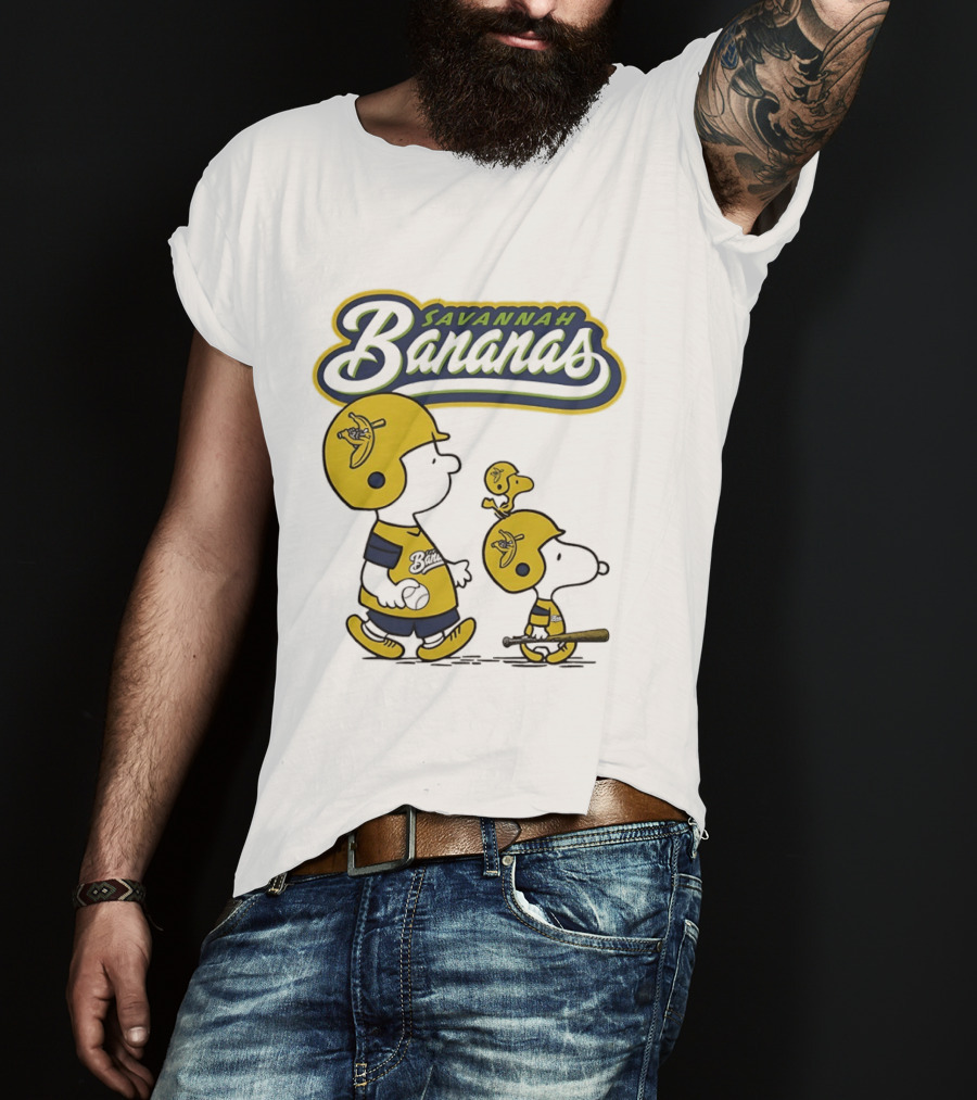 Savannah Bananas Peanuts Characters Baseball T-Shirt