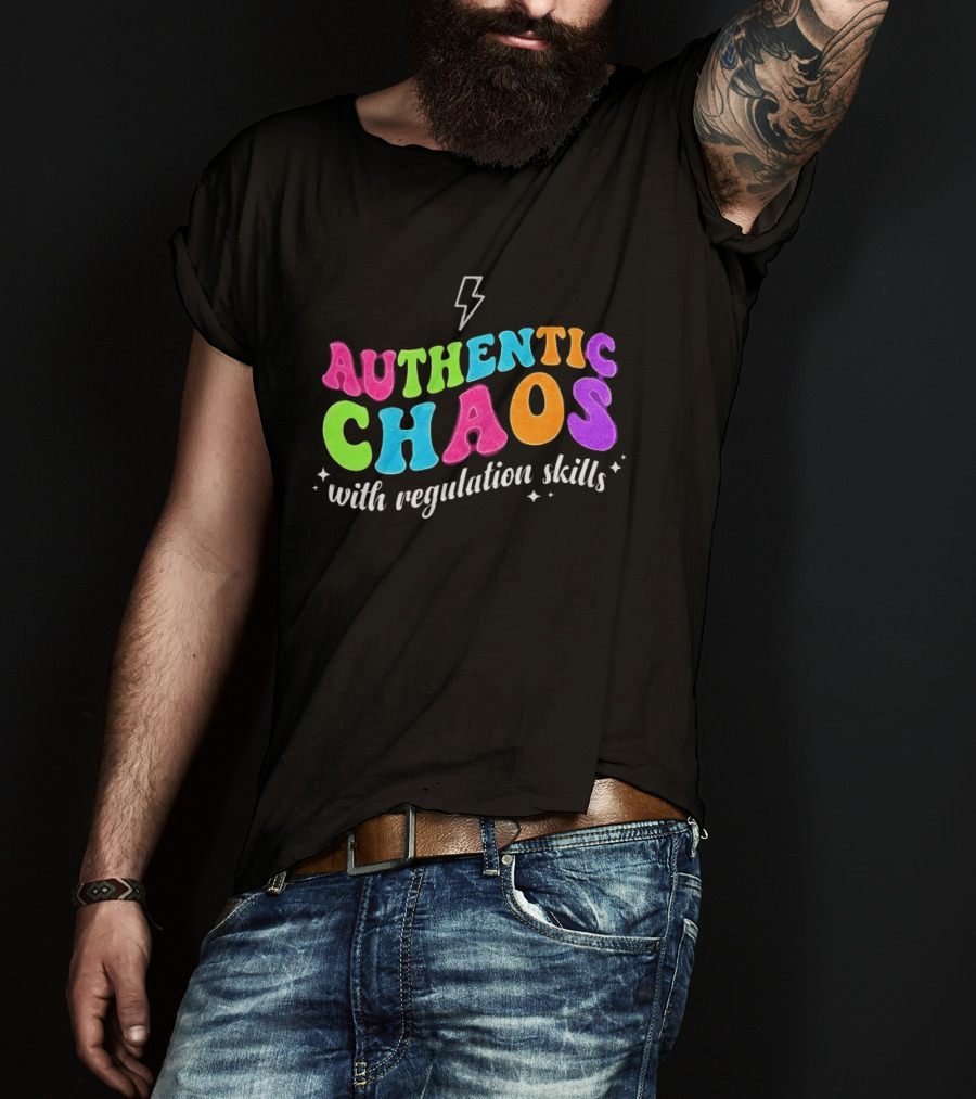 Authentic Chaos Colorful Lightning Regulation Skills T-Shirt