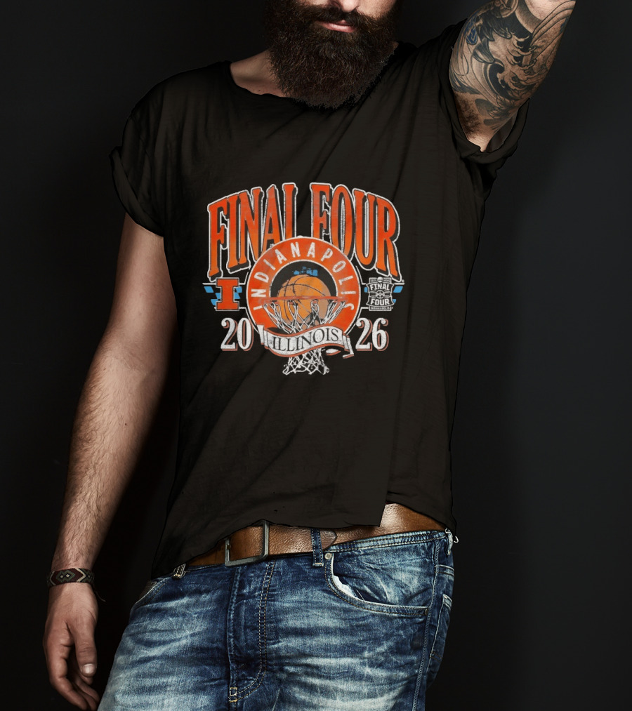 Final Four Indianapolis 2026 Illinois Basketball T-Shirt