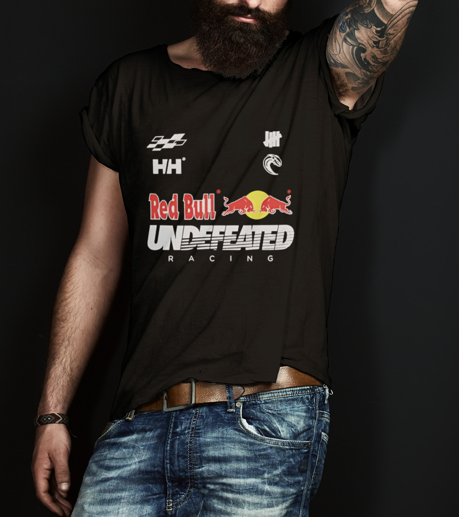 Red Bull Undefeated Racing Helly Hansen Collaboration Checkered Flags T-Shirt