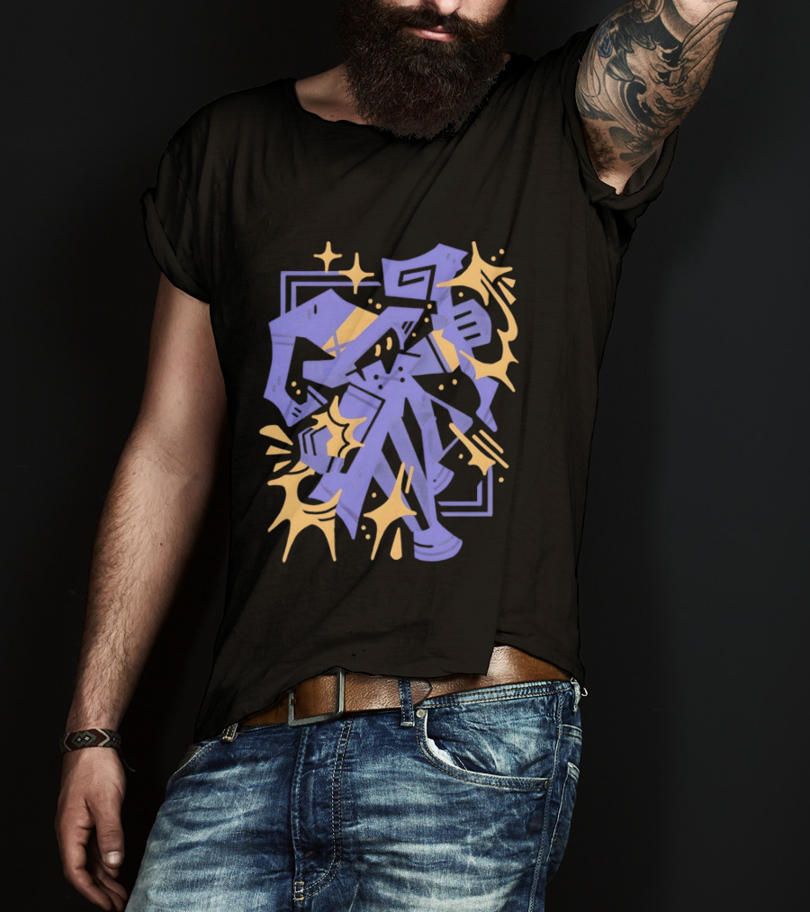 Final Fantasy Flare Abstract Geometric Graphic Explosion T-Shirt