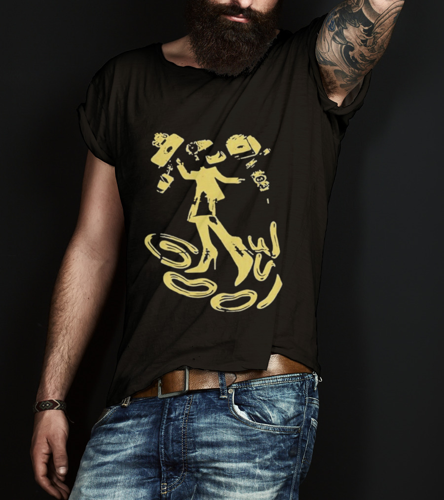 Goose Jam In The Streets Neon Yellow Coffee Dance T-Shirt