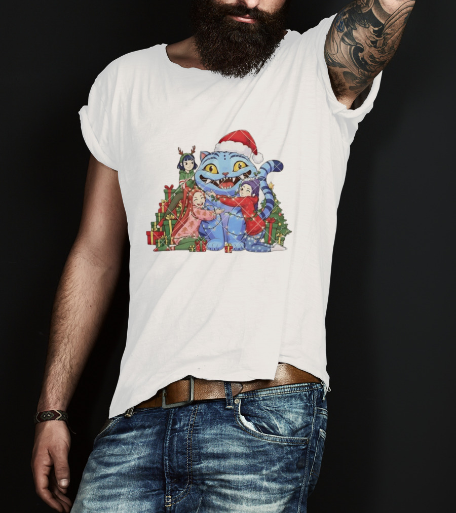 Derpy Huntrix Christmas Kpop Demon Hunters Holiday Cat Celebration With Friends T-Shirt