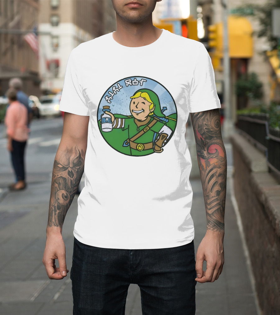 The Legend Of Zelda Link And Fallout Vault Boy T-Shirt