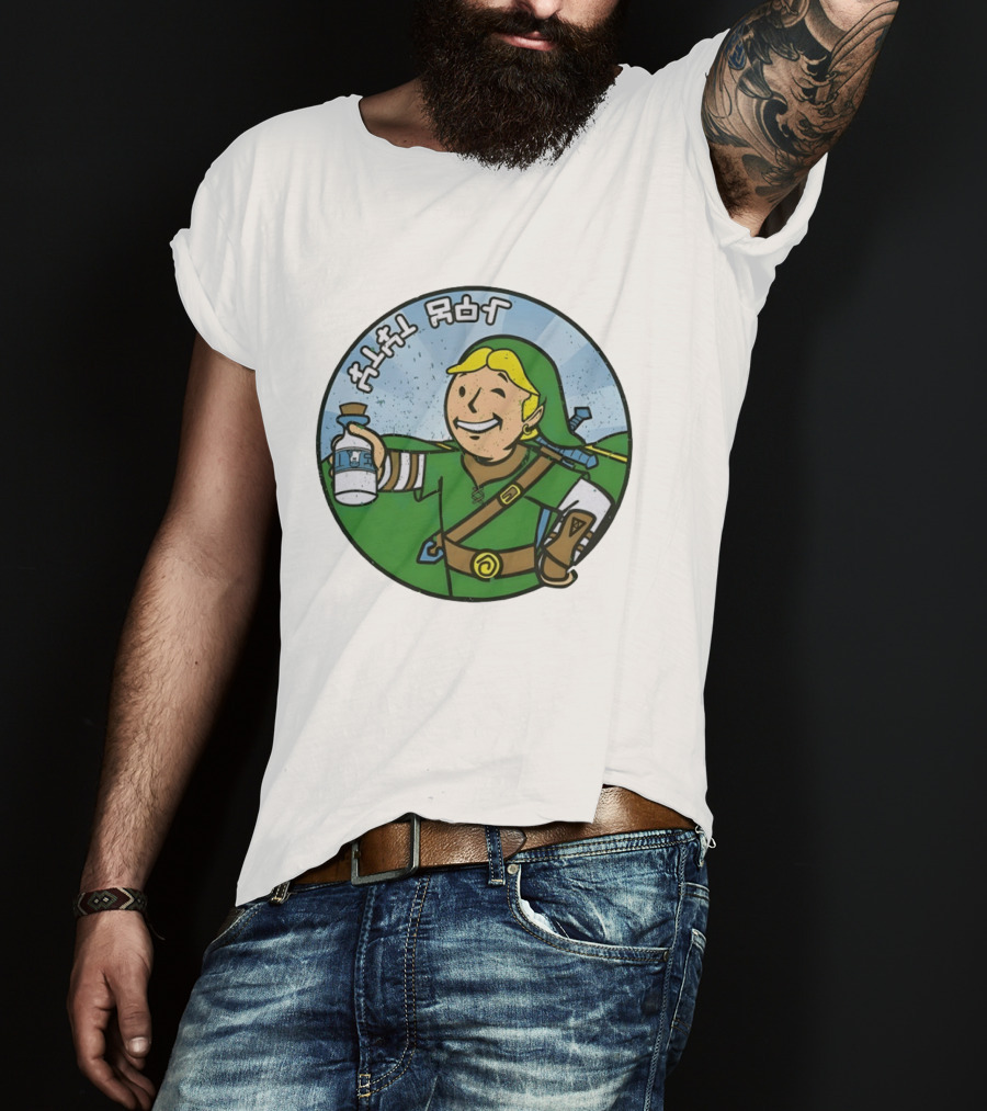 The Legend Of Zelda Link And Fallout Vault Boy T-Shirt