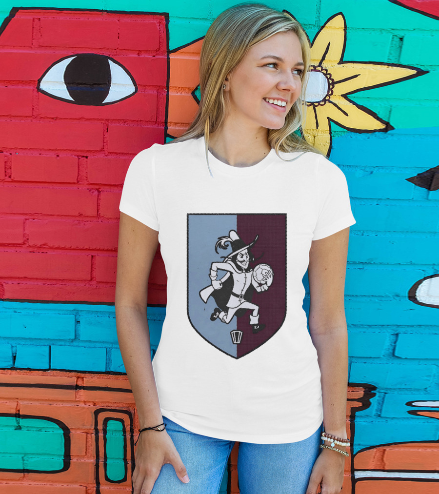 The Villan Football Mascot With Ball And Shield T-Shirt