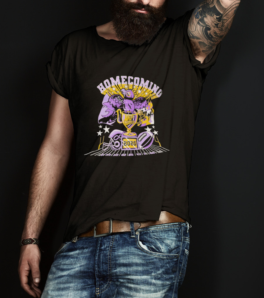 Homecoming 2026 Fur More Football Trophy Celebration T-Shirt