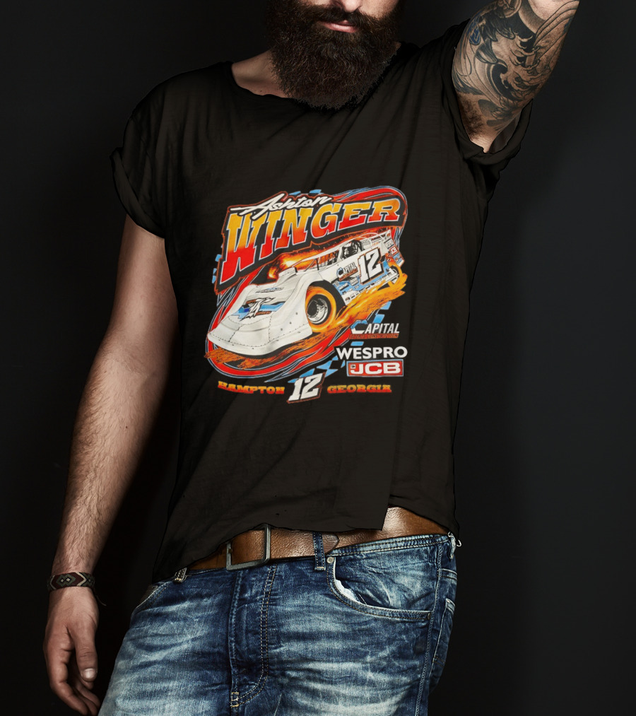 Ashton Winger Racing Capital Sports Construction Hampton Georgia 12 Car Wespro JCB T-Shirt