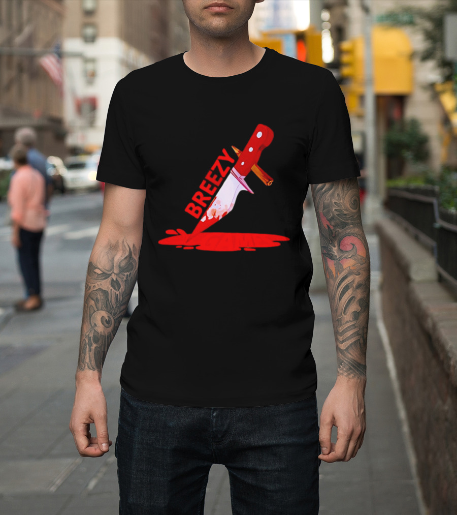 Breezy Games Bloodstained Knife T-Shirt