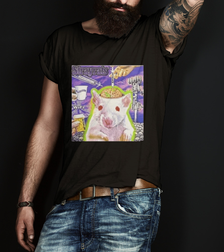 Stray Rats Lab Rat WiFi Fluoride Syringe Brain Injection T-Shirt