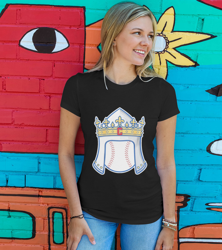 Chicago Cubs Sir Longball Baseball Helmet Crown T-Shirt