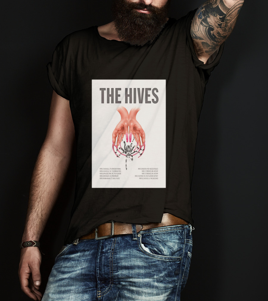 The Hives March 2026 Tour Dates Brooklyn Bowl House Of Blues History Fillmore Salt Shed T-Shirt