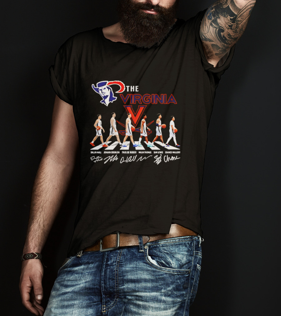 The Virginia Cavaliers Men's Basketball Team Abbey Road Homage T-Shirt