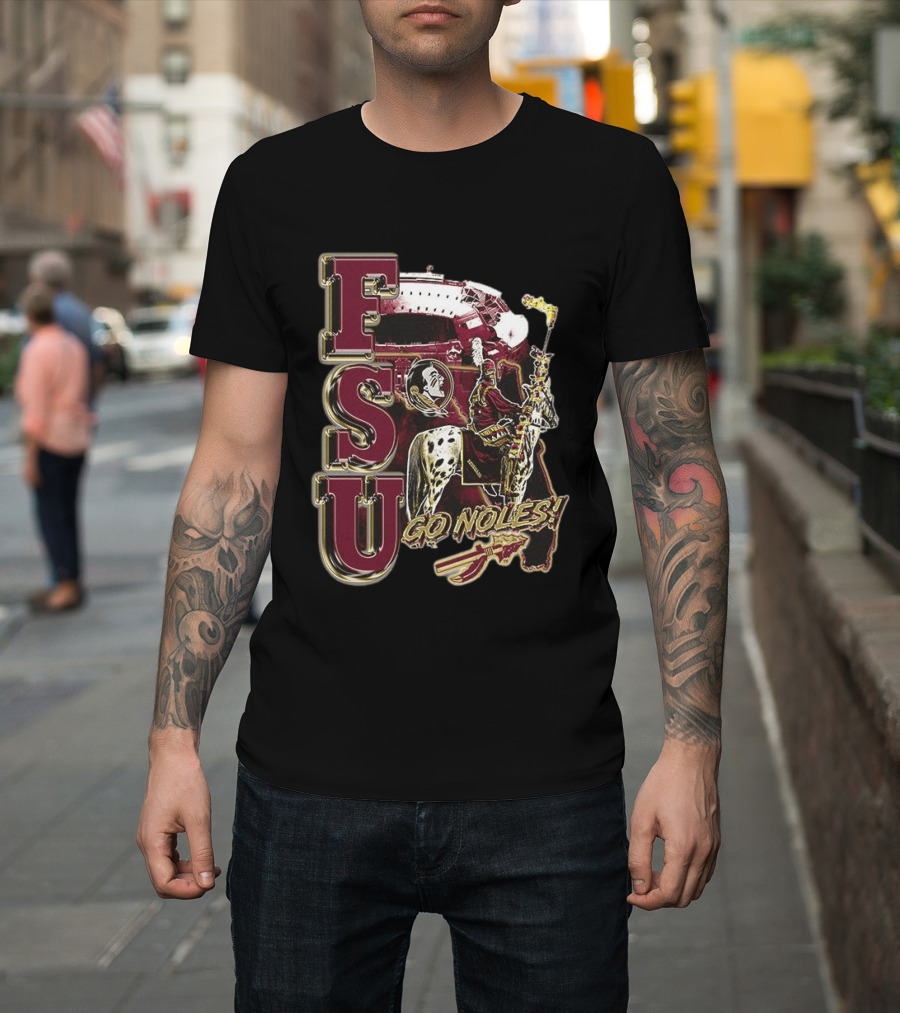 FSU Seminoles Go Noles Osceola And Renegade Stadium Spirit T-Shirt