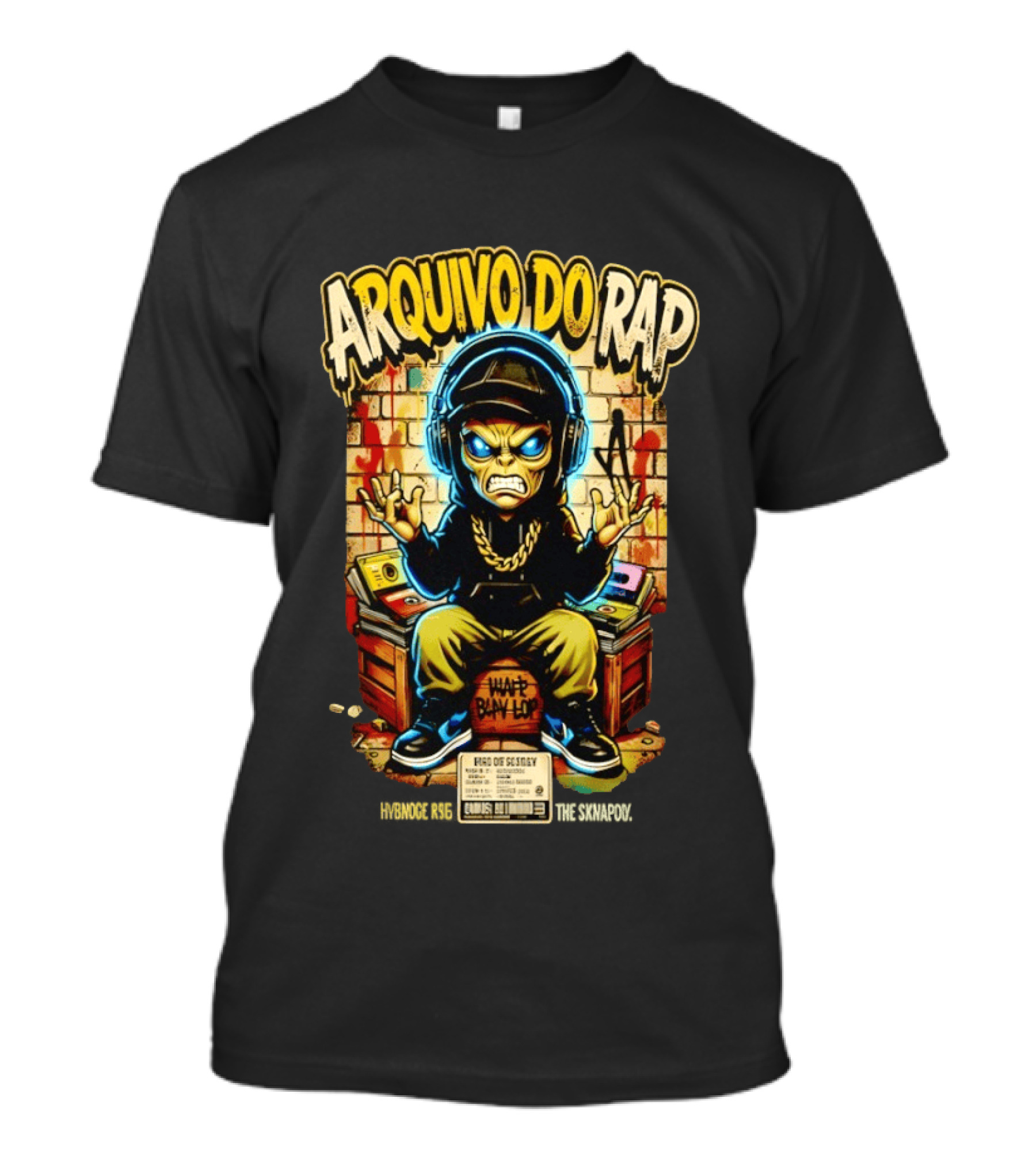 Arquivo Do Rap Grumpy Alien Hrd Of Sesday Hybnoce Rsethe Graffiti T-Shirt