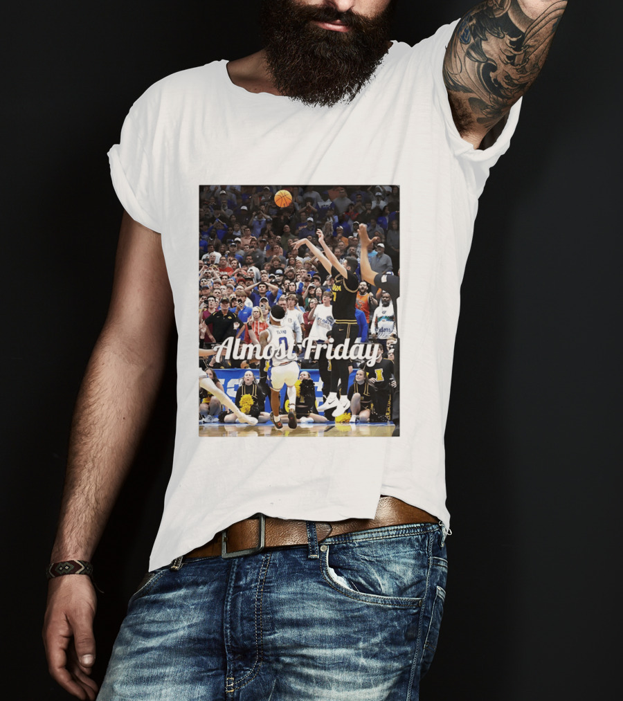 Almost Friday Iowa Basketball March Madness 2026 Jump Shot Crowd T-Shirt