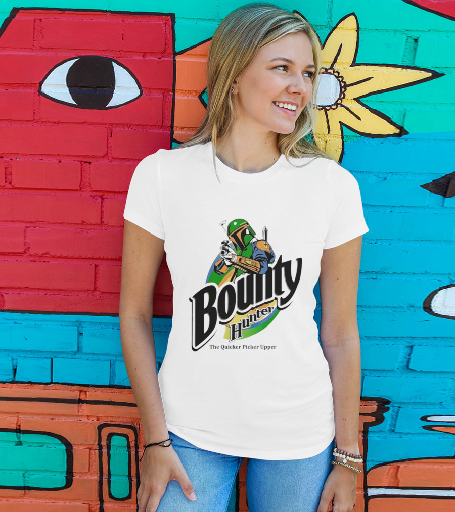 Bounty Hunter The Quicker Picker Upper Mandalorian T-Shirt