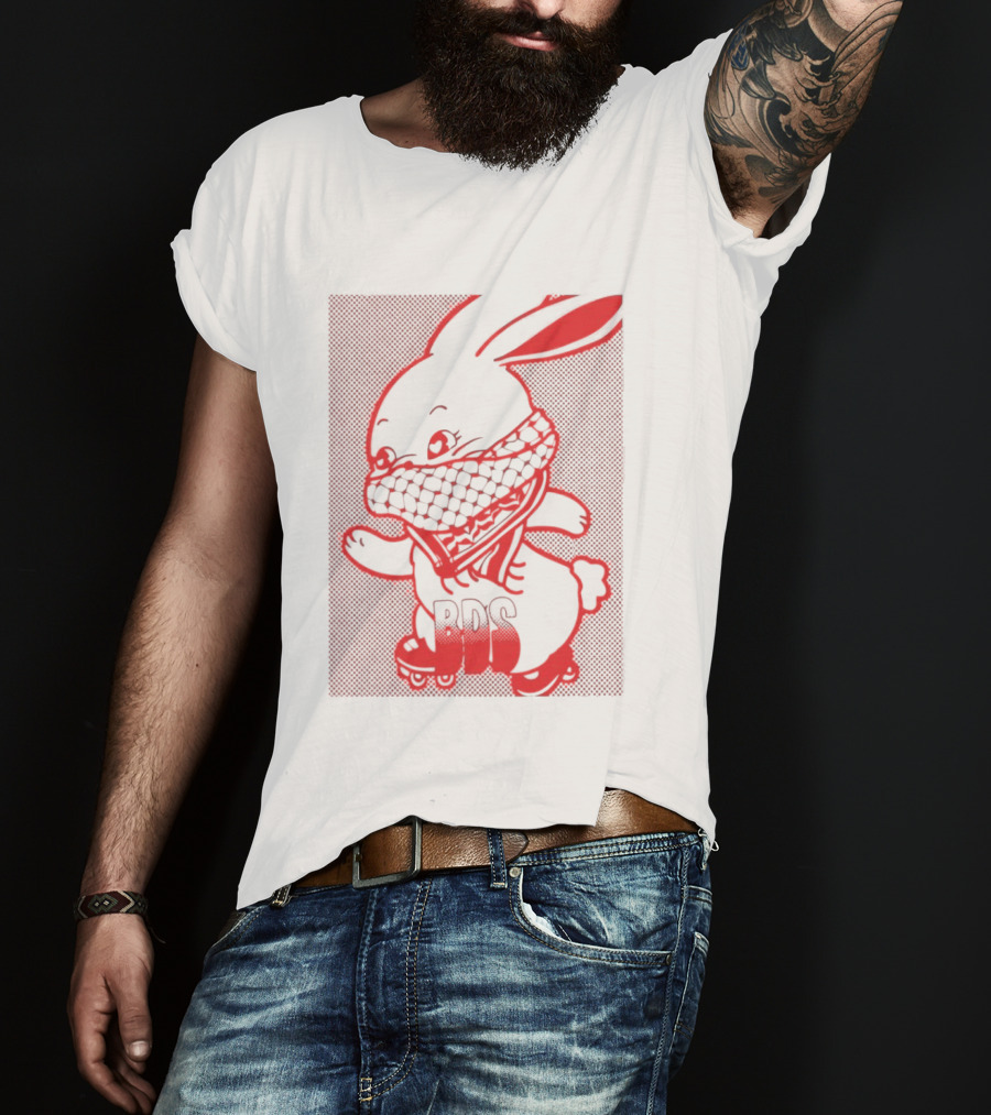 Skater Bunny BDS Vintage Roller Skates T-Shirt