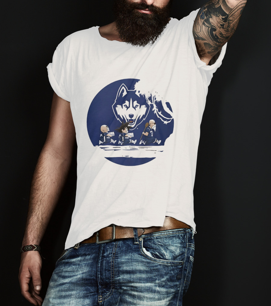 Uconn Huskies Meets Dragon Ball Characters Fusion T-Shirt